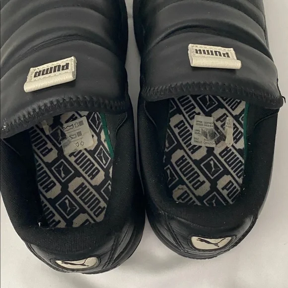 Puma Mayu Black Leather Puffy Slip On Sneakers Size 8 Women’s - Picture 13 of 14